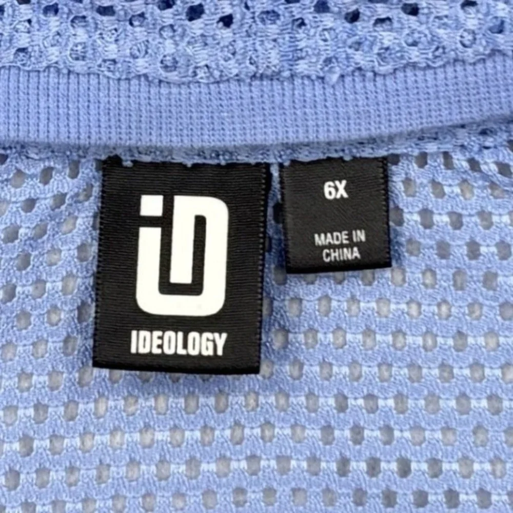 Ideology Girls Periwinkle Blue Mesh Long Sleeve Pullover Hoodie Size 6X Active